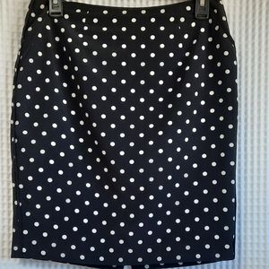 4/$16 Black and White Polka-Dot Forever 21 Pencil Skirt - Size S